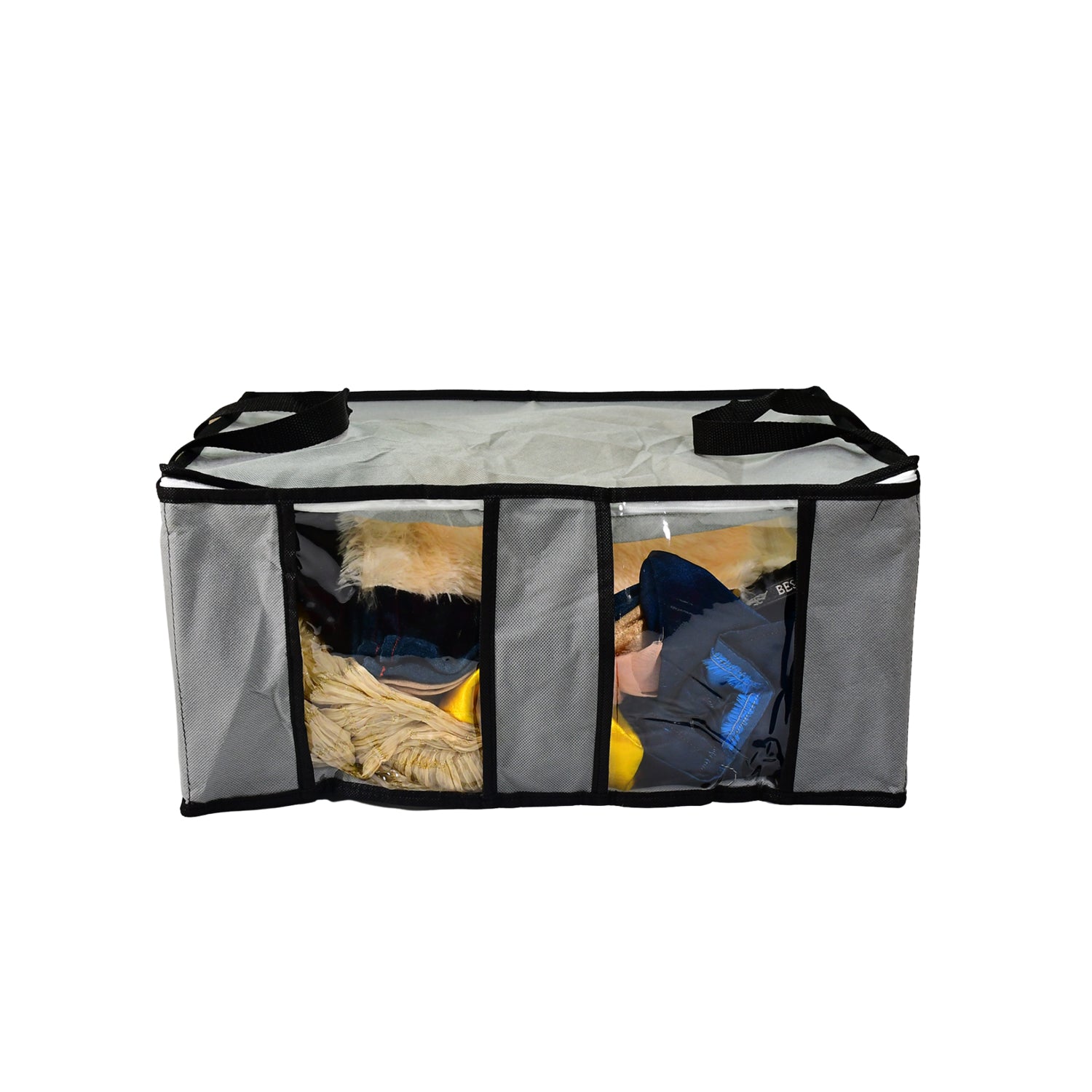 6262 Storage bag with Zipper and Space Saver Comforter bag, Pillow, Quilt, Bedding, Clothes, Blanket Storage Organizer Bag with Large Clear Window and Carry Handles for Closet. DeoDap 6262 Storage bag with Zipper and Space Saver Comforter bag, Pillow, Quilt, Bedding, Clothes, Blanket Storage Organizer Bag with Large Clear Window and Carry Handles for Closet. DeoDap